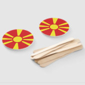 Vlag Noord-Macedonië Handwaaier (Niet-gemonteerd)