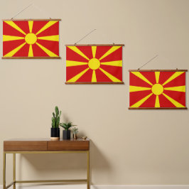 vlag Noord-Macedonië Hangend Wandkleed