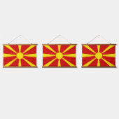 vlag Noord-Macedonië Hangend Wandkleed (Driedubbel)