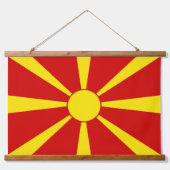 vlag Noord-Macedonië Hangend Wandkleed (Voorkant 2)