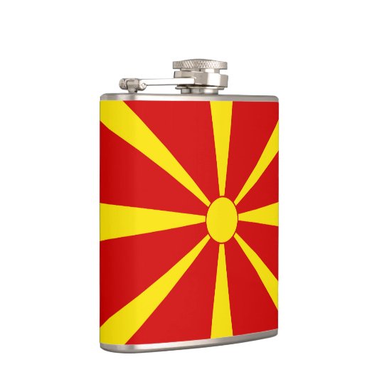 vlag Noord-Macedonië Heupfles (Rechts)