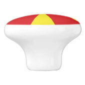 Vlag Noord-Macedonië Keramische Knop (Zijkant)