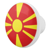 Vlag Noord-Macedonië Keramische Knop (Rechts)