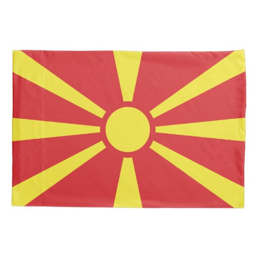 Vlag Noord-Macedonië Kussensloop (Achterkant)