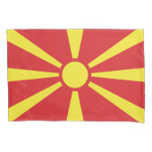 Vlag Noord-Macedonië Kussensloop (Voorkant)