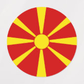 vlag Noord-Macedonië Labels (Design 1)