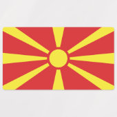 Vlag Noord-Macedonië Labels (Design 2)