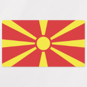 Vlag Noord-Macedonië Labels (Design 1)