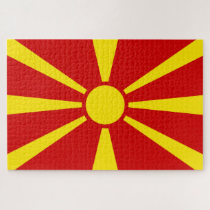 Vlag Noord-Macedonië Legpuzzel