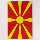 Vlag Noord-Macedonië Legpuzzel (Verticaal)