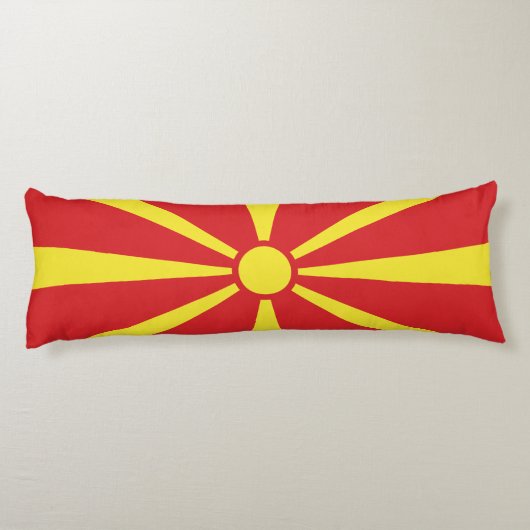 Vlag Noord-Macedonië Lichaamskussen (Achterkant)