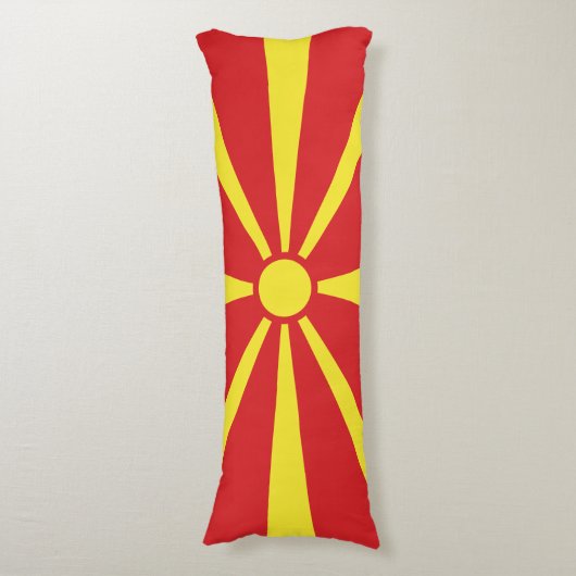 Vlag Noord-Macedonië Lichaamskussen (Voorkant Verticaal)