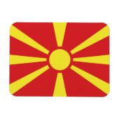 Vlag Noord-Macedonië Magneet (Horizontaal)
