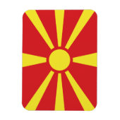 Vlag Noord-Macedonië Magneet (Verticaal)