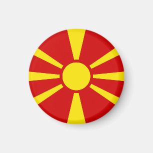 Vlag Noord-Macedonië Magneet