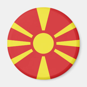 Vlag Noord-Macedonië Magneet
