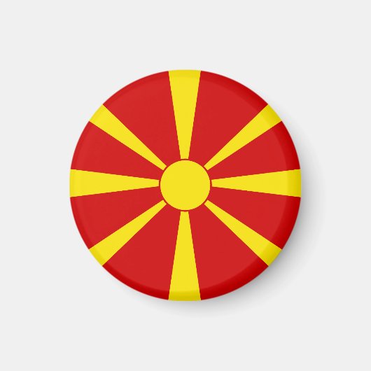 vlag Noord-Macedonië Magneet (Voorkant)
