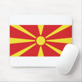 Vlag Noord-Macedonië Muismat (Met muis)