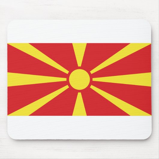 Vlag Noord-Macedonië Muismat (Voorkant)