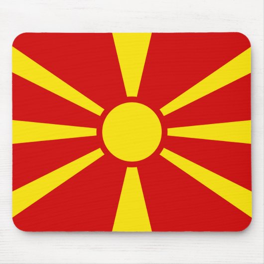 Vlag Noord-Macedonië Muismat (Voorkant)