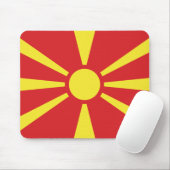 Vlag Noord-Macedonië Muismat (Met muis)