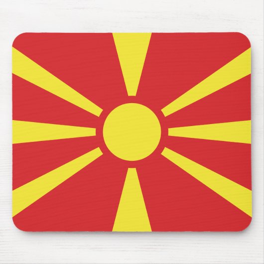 Vlag Noord-Macedonië Muismat (Voorkant)