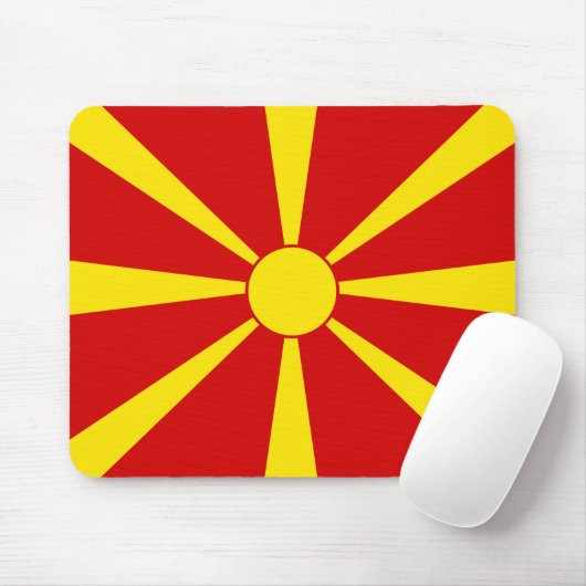 vlag Noord-Macedonië Muismat (Met muis)