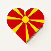 vlag Noord-Macedonië Notitieboek (Achterkant)