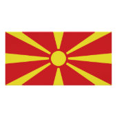 Vlag Noord-Macedonië Perfect Poster (Voorkant)