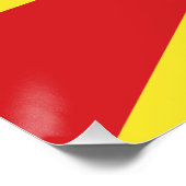 Vlag Noord-Macedonië Perfect Poster (Hoek)