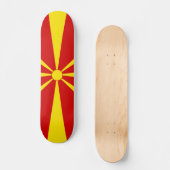 vlag Noord-Macedonië Persoonlijk Skateboard (Voorkant)