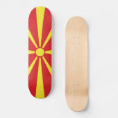 Vlag Noord-Macedonië Persoonlijk Skateboard (Voorkant)
