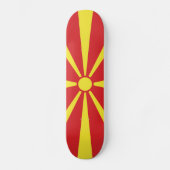 Vlag Noord-Macedonië Persoonlijk Skateboard (Voorkant)