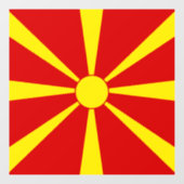 vlag Noord-Macedonië Raamsticker (Vel)