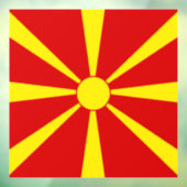vlag Noord-Macedonië Raamsticker (Vel 3)