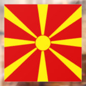 vlag Noord-Macedonië Raamsticker (Vel 2)