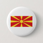 Vlag Noord-Macedonië Ronde Button 5,7 Cm (Voorkant)