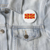 Vlag Noord-Macedonië Ronde Button 5,7 Cm (In situ)