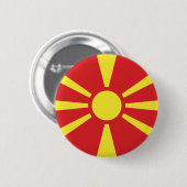 Vlag Noord-Macedonië Ronde Button 5,7 Cm (Voorkant /achterkant)