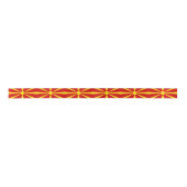 Vlag Noord-Macedonië Satijnen Lint (Voorkant)