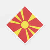 Vlag Noord-Macedonië Servet (Hoek)