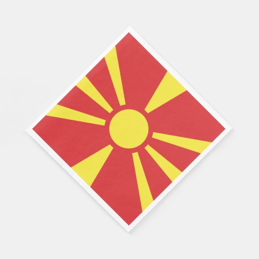 Vlag Noord-Macedonië Servet (Hoek)