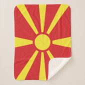 Vlag Noord-Macedonië Sherpa Deken (Voorkant)