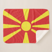 Vlag Noord-Macedonië Sherpa Deken (Voorkant (horizontaal))