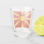 Vlag Noord-Macedonië Shot Glas