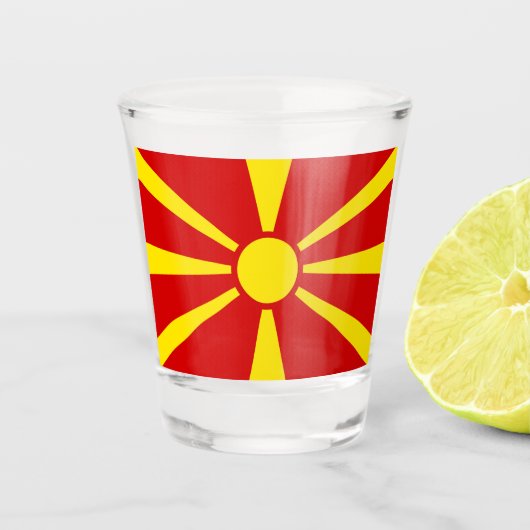 Vlag Noord-Macedonië Shot Glas