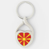 vlag Noord-Macedonië Sleutelhanger (Voorkant)