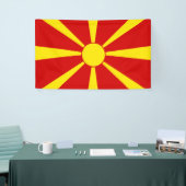 vlag Noord-Macedonië Spandoek (Beurs)