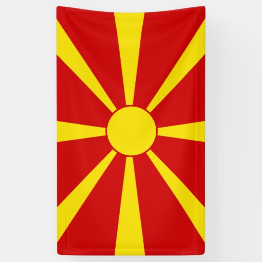 vlag Noord-Macedonië Spandoek (Verticaal)
