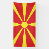 Vlag Noord-Macedonië Spandoek (Verticaal)